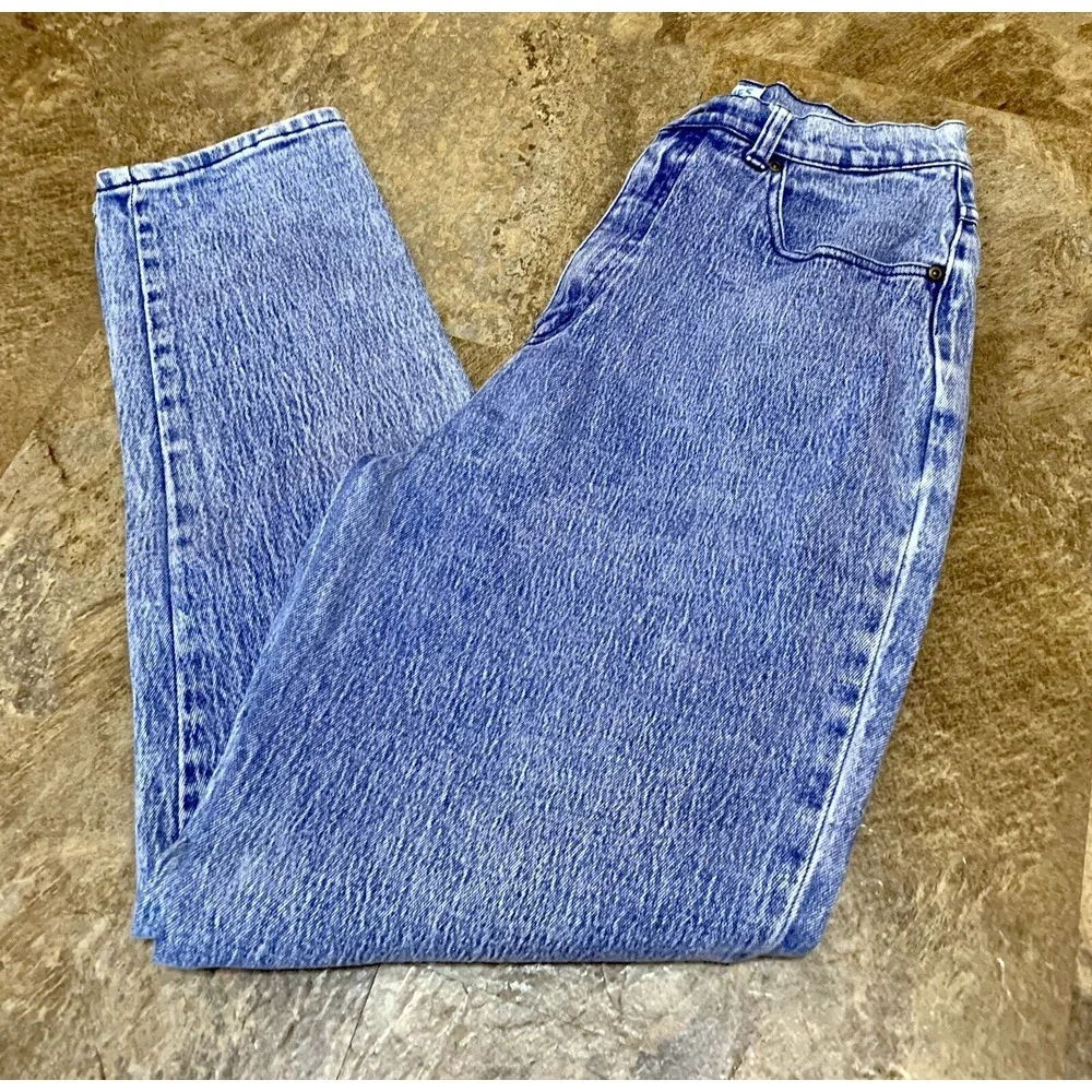 Vintage 90s LA Blues High Waisted‎ Stone Wash Mom Jeans Womens Sz 16 Tapered 266